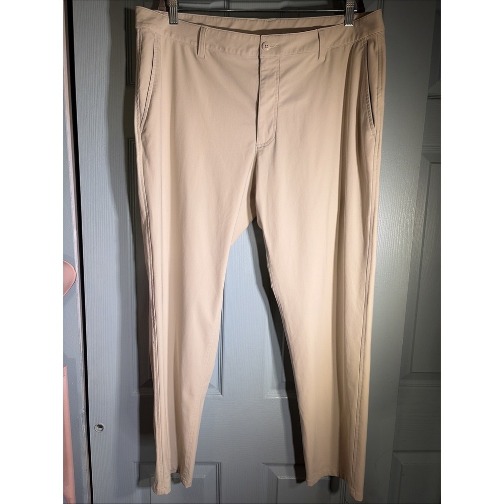 FootJoy Men's Golf Pants Beige Performance Stretch Flat Front Size 40/30